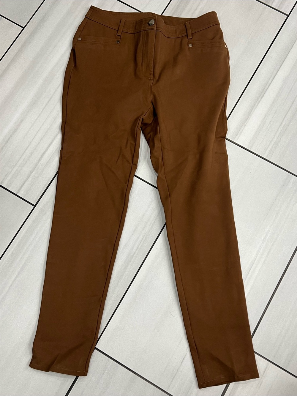 SO SLIMMING by Chico's Women's Brown Pants Size 0 R XS